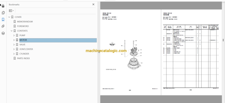 Hitachi ZX250LC-6 Hydraulic Excavator Full Parts Catalog