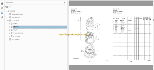 Hitachi ZH200-A,ZH200LC-A Hybrid Excavator Full Parts Catalog