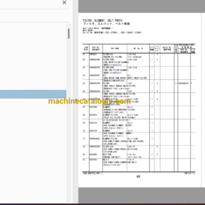 Hitachi ZX250LC-7 Series Hydraulic Excavator Full Parts and Engine Parts Catalog