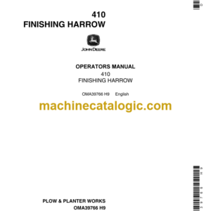 John Deere 410 Finishing Harrow Operator's Manual (OMA39766)