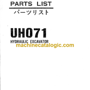 Hitachi UH071 Hydraulic Excavator Parts Catalog