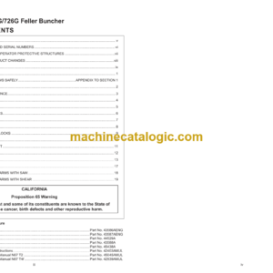 Tigercat 720G, 724G, 726G Feller Buncher Service Manual (7205601–7208500)