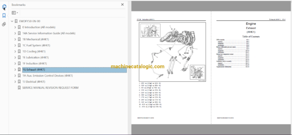 Hitachi 4HK1 Stage V Exhaust Emission Standards Technical and Workshop Engine Manual