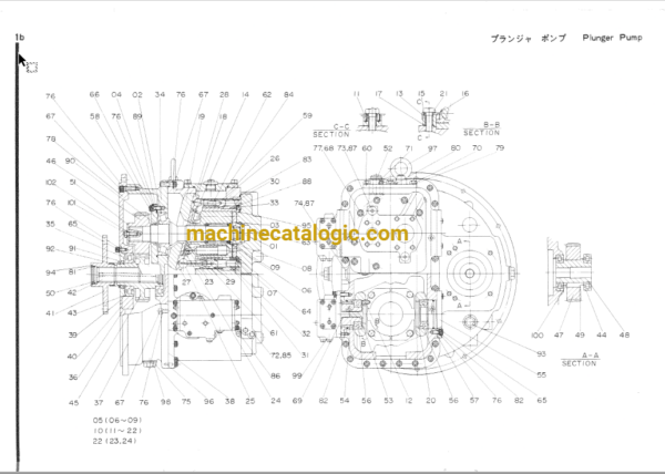 Hitachi UH14, UH14D Excavator Full Parts Catalog