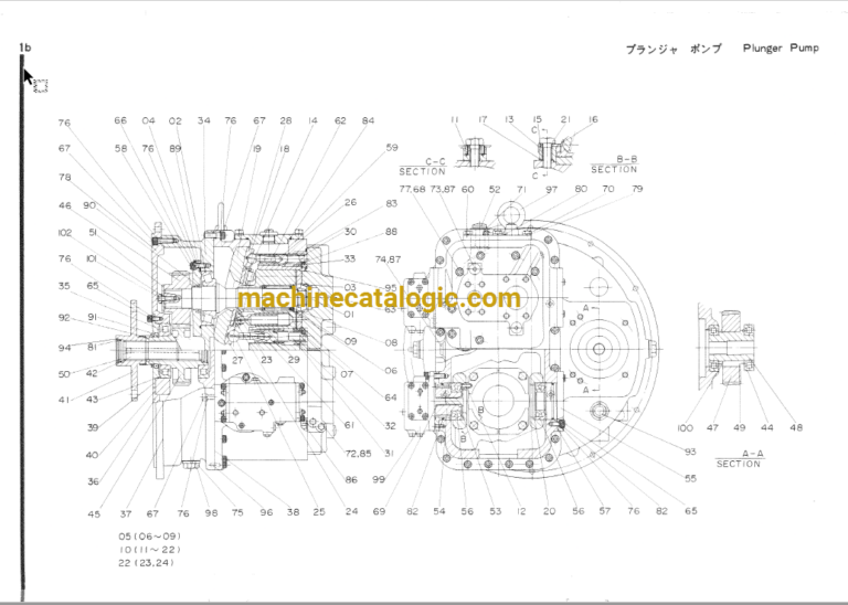 Hitachi UH14, UH14D Excavator Full Parts Catalog