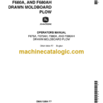 John Deere F670A, F670AH, F680A and F680AH Drawn Moldboard Plow Operator's Manual (OMA15894)