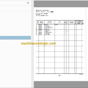 Hitachi ZX850-3,ZX850LC-3,ZX870H-3,ZX870LCH-3 Hydraulic Excavator Full Parts and Engine Parts Catalog