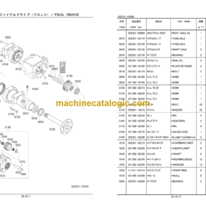 Hitachi LX20SL-7 Wheel Loader Parts Catalog