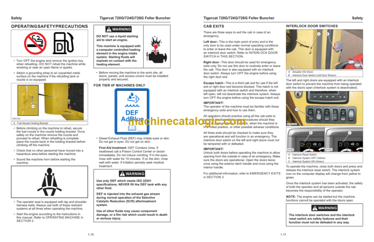 Tigercat 720G, 724G, 726G Feller Buncher Service Manual (7243101 - 7245000)