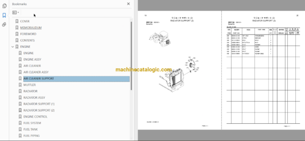 Hitachi ZW30 Wheel Loader Full Parts and Engine Parts Catalog