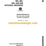 John Deere 884, 885, 886 and 888 Integral Bedders Plow Operator's Manual (OMA38227)