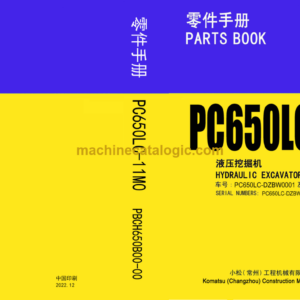 Komatsu PC650-11MO Hydraulic Excavator Parts Book (DZBW001 and up)