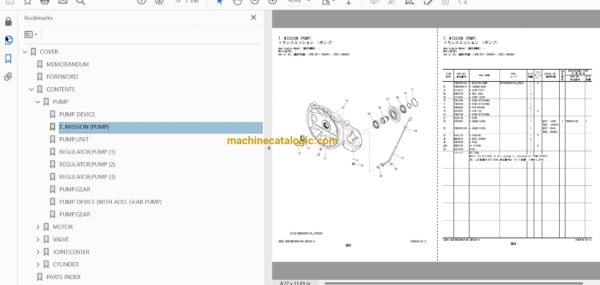 Hitachi ZX200-6 Series Hydraulic Excavator Full Parts and Engine Parts Catalog