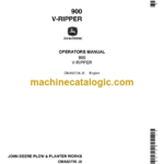 John Deere 900 V-RIPPER Operator's Manual (OMA50726)