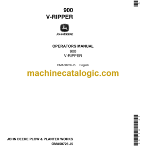 John Deere 900 V-RIPPER Operator's Manual (OMA50726)