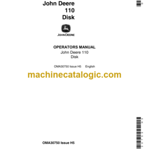 John Deere 110 Disk Operator's Manual (OMA30750)