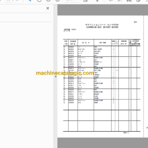 Hitachi ZX250W-3 Wheeled Material Handler Full Parts Catalog