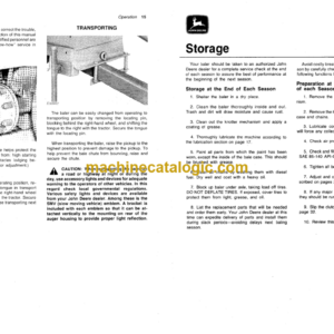 John Deere 346 Series Balers Operator’s Manual (OME53643)