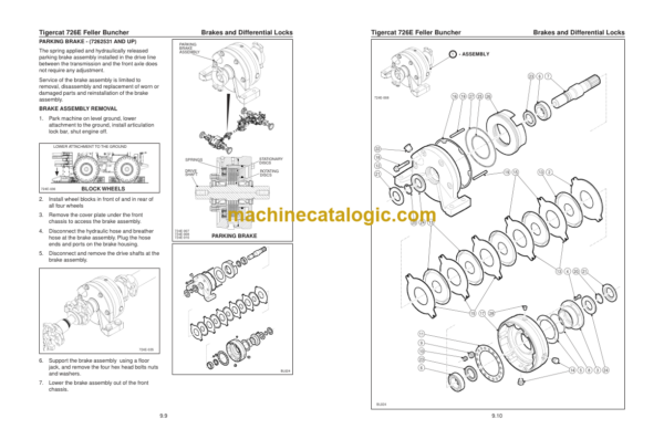 Tigercat 726E Feller Buncher Service Manual (7262501 - 7265000)