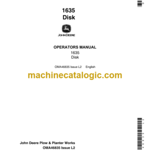 John Deere 1635 Disk Operator's Manual (OMA46835)