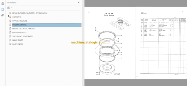 Hitachi EX300-2,EX300LC-2,EX300H-2,EX300LCH-2 Excavator Full Parts Catalog