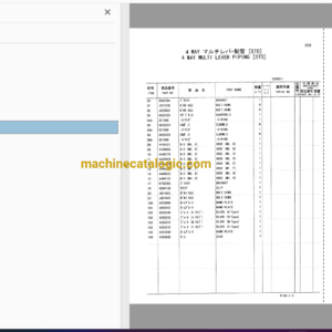 Hitachi ZX270,ZX270LC Excavator Full Parts Catalog