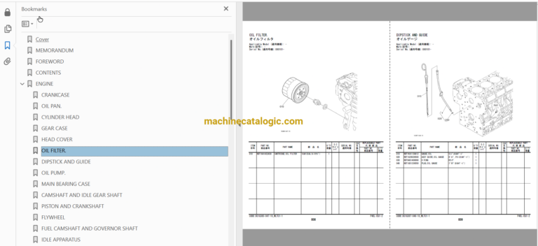 Hitachi ZW40 Wheel Loader Full Parts and Engine Parts Catalog