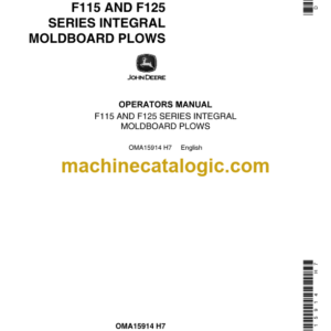 John Deere F115 and F125 Series Integral Moldboard Plows Operator's Manual (OMA15914)