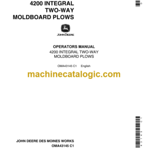 John Deere 4200 Integral Two-Way Moldboard Plows Operator's Manual (OMA43145)