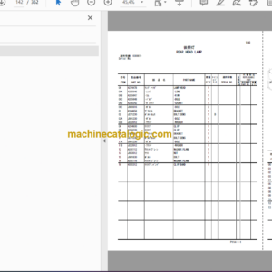 Hitachi ZX270-3,ZX270LC-3,ZX280LC-3,ZX280LCN-3,ZX280LCH-3 Hydraulic Excavator Full Parts and Engine Parts Catalog