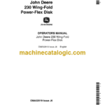 John Deere 230 Wing-Fold Power-Flex Disk Operator's Manual (OMA32819)