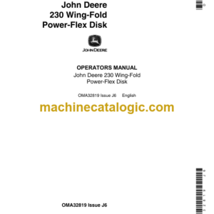 John Deere 230 Wing-Fold Power-Flex Disk Operator's Manual (OMA32819)