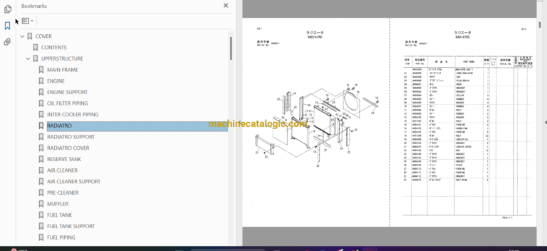 Hitachi ZR420JC BU Track Mounted Crusher Full Parts Catalog