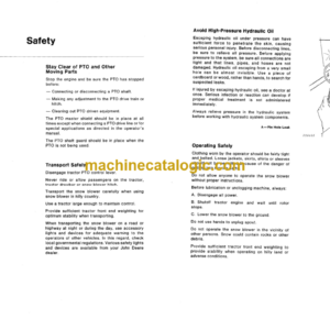 John Deere 275 Rotary Snow Blower Operator’s Manual (OMA41136)