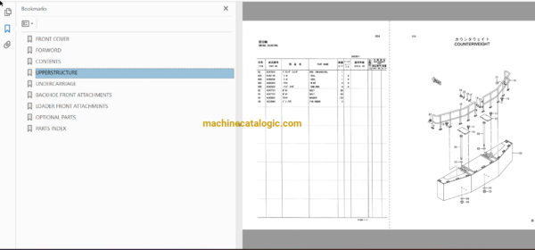 Hitachi EX2500-5 Excavator Full Parts Catalog