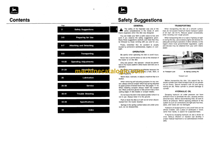 John Deere 220 Center-Fold Power-Flex Disk Operator's Manual (OMA37725)