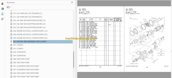 Hitachi EX300-3C,EX300LC-3C,EX310H-3C,EX310LCH-3C Excavator Full Parts and Engine Parts Catalog