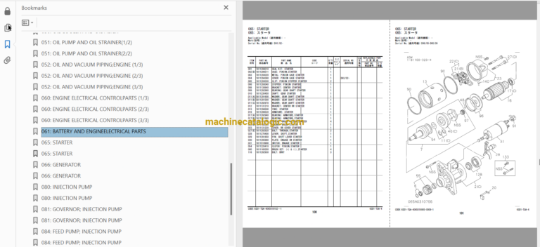Hitachi EX300-3C,EX300LC-3C,EX310H-3C,EX310LCH-3C Excavator Full Parts and Engine Parts Catalog