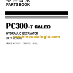 Komatsu PC300-7 Galeo Hydraulic Excavator Parts Book (DBP0001 and up)