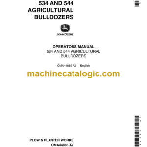 John Deere 534 and 544 Agricultural Bulldozer Operator's Manual (OMA44885)