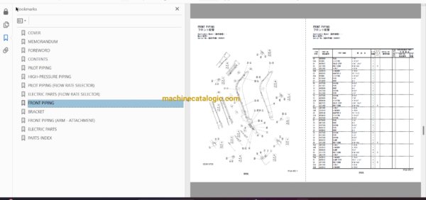 Hitachi ZX130L Excavator Full Parts Catalog