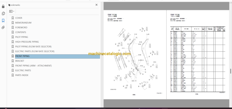 Hitachi ZX130L Excavator Full Parts Catalog