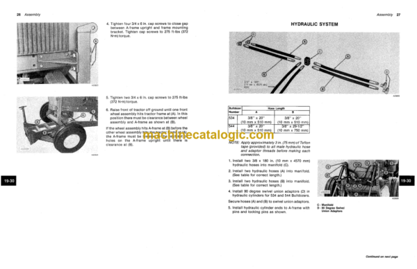 John Deere 534 and 544 Agricultural Bulldozer Operator's Manual (OMA44885)