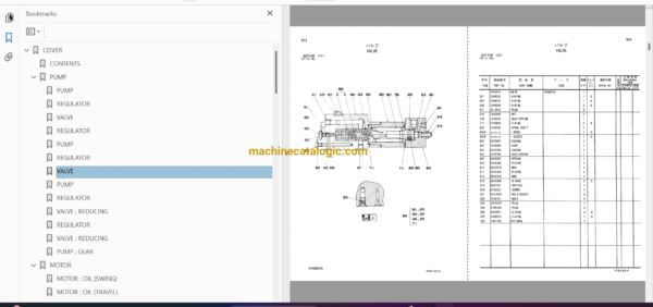 Hitachi EX3500-2 Excavator Full Parts Catalog