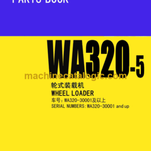 Komatsu WA320-5 Wheel Loader Parts Book (30001 and up)