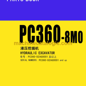 Komatsu PC360-8MO Hydraulic Excavator Parts Book (DZAG000 and up)