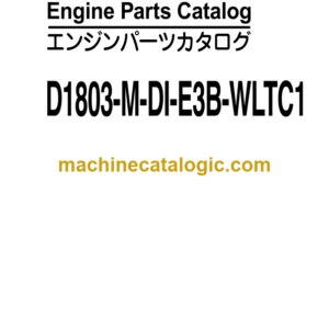 Hitachi D1803-M-DI-E3B-WLTC1 Engine Parts Catalog