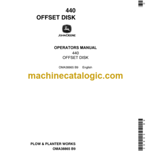 John Deere 440 Offset Disk Operator's Manual (OMA38865)