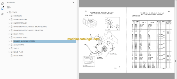 Hitachi ZX130W Wheeled Excavator Full Parts and Engine Parts Catalog