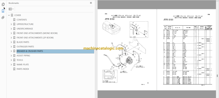 Hitachi ZX130W Wheeled Excavator Full Parts and Engine Parts Catalog